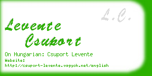 levente csuport business card